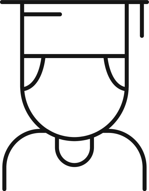 包括学生图标轮廓风格图片下载