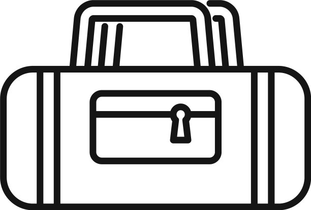 运动包图标轮廓风格图片下载