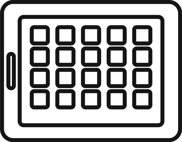 平板电脑系统图标轮廓样式图片下载