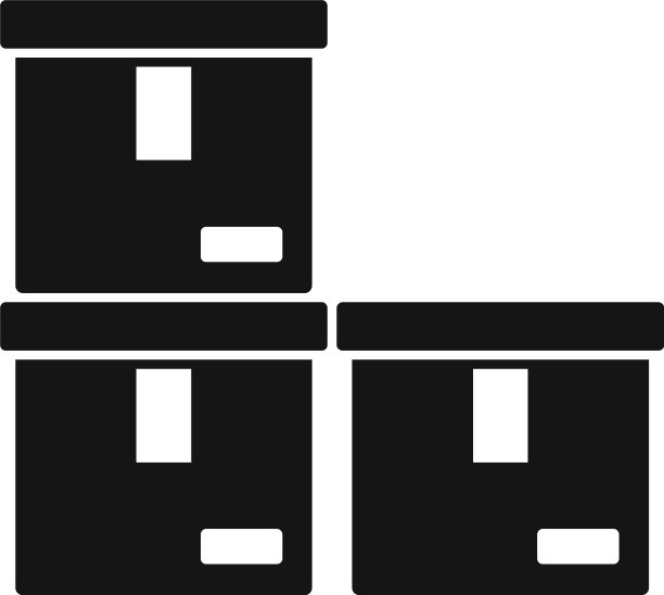 盒子空间组织图标简单风格图片下载