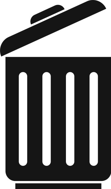 简约风格的可回收垃圾箱空间收纳图标图片下载