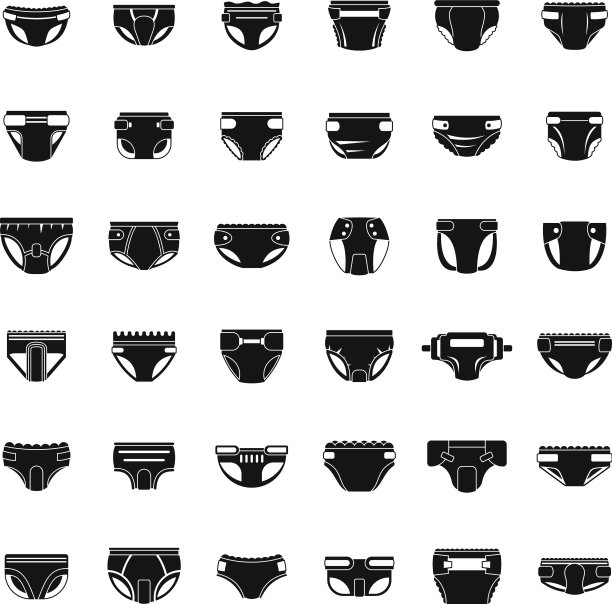 bad尿片图标设置简单的风格图片下载