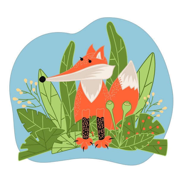 画的卡通狐狸图片下载