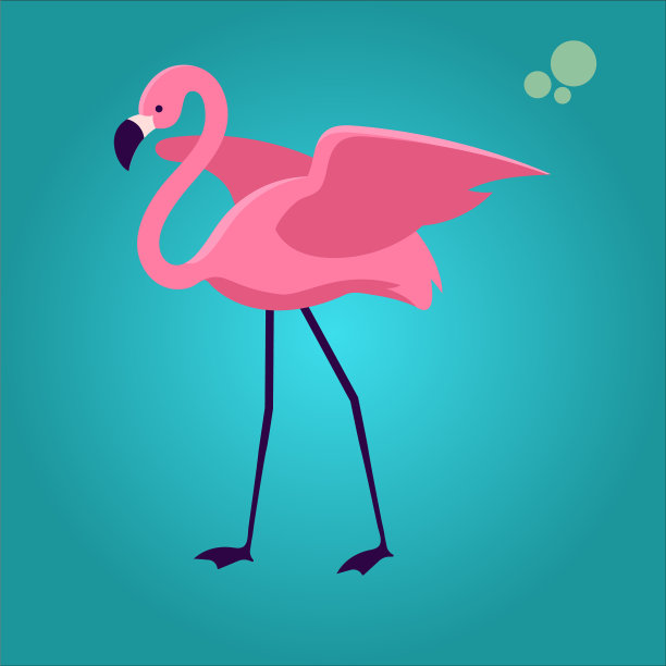 火烈鸟粉色符号插图图片下载