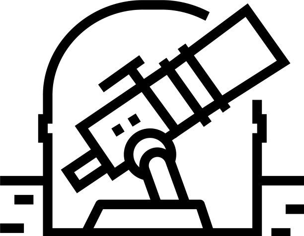 望远镜天文台线图标图片下载