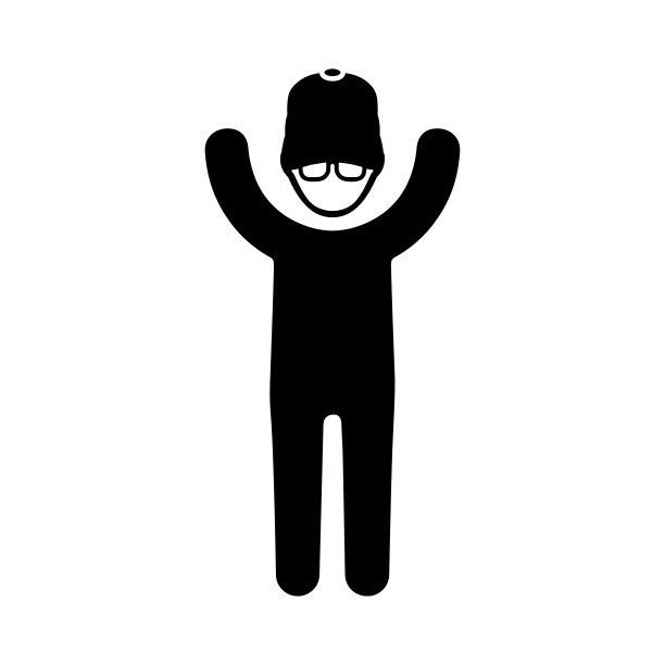 导体,男人图标。黑色的矢量图形。图片下载