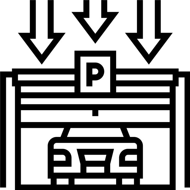 关门停车线图标图片下载