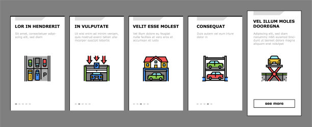 地下停车场上的图标设置图片下载