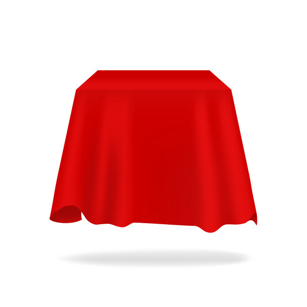 红色丝绸封面下隐藏着逼真的秘密盒子图片下载