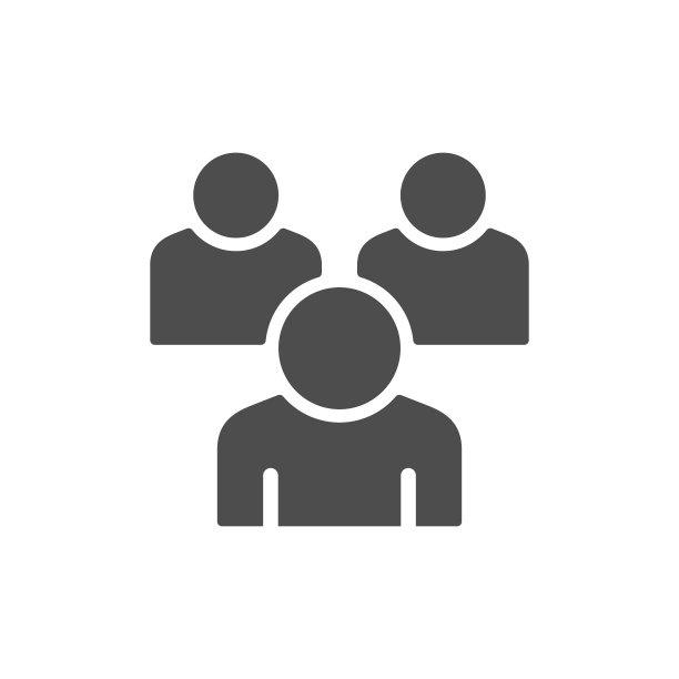 人群字形图标或团队合作符号图片下载