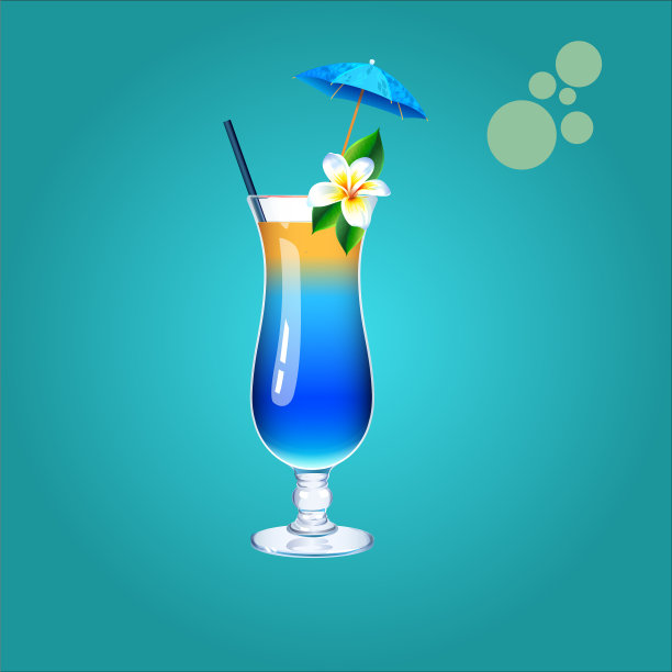 酒精饮料图标设置在时尚的平面设计图片下载