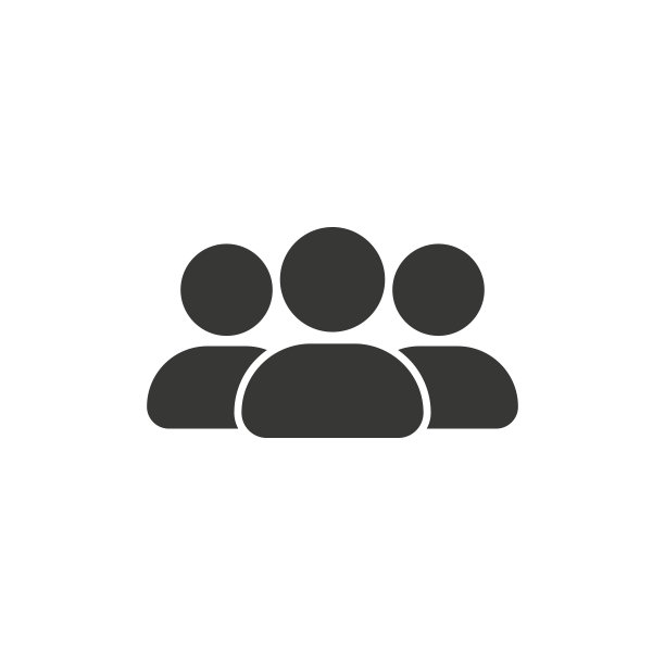 商业公司团队的象形图。员工黑色标志。图片下载