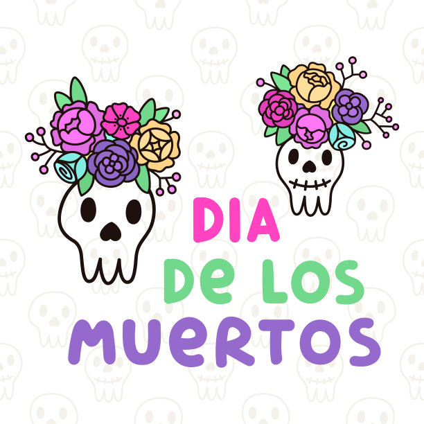 墓碑上刻着“死亡之神”骷髅头和花圈。图片下载