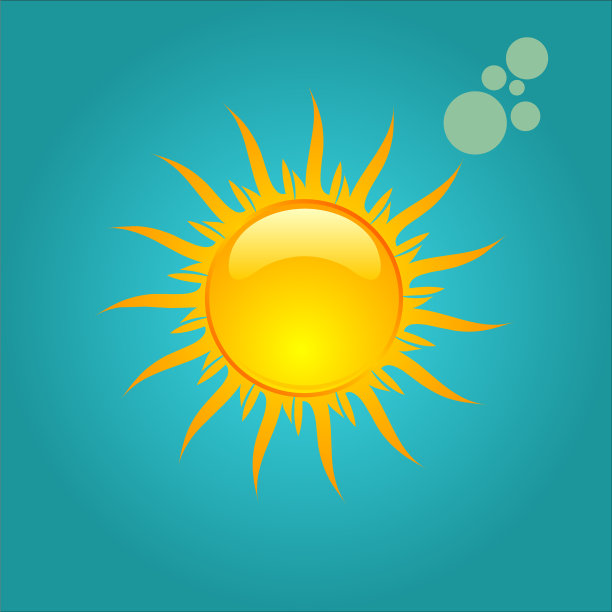 太阳和云天气图标插图图片下载