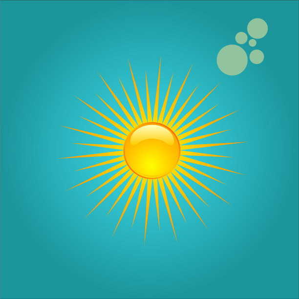 太阳和云天气图标插图图片下载