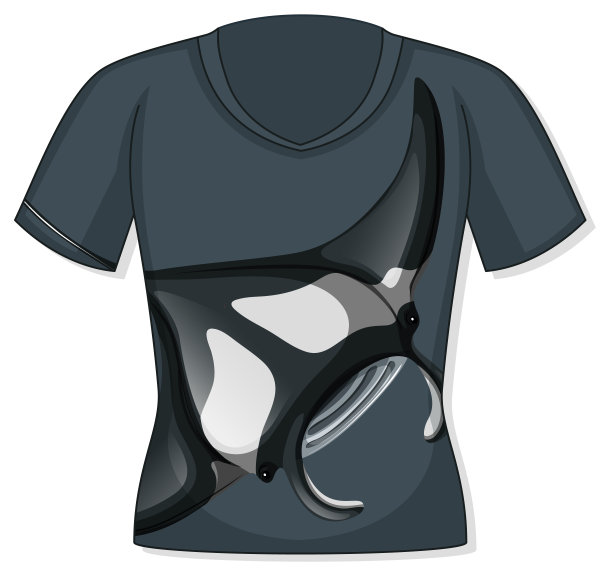 前面的t恤黄貂鱼图案图片下载