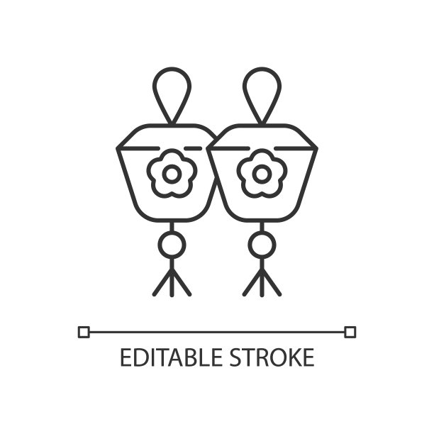 迷你天灯线性图标图片下载