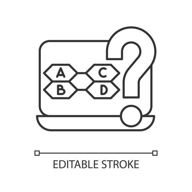 问答游戏的线性图标图片下载