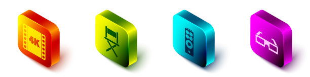 设置等距4k电影磁带框导演图片下载