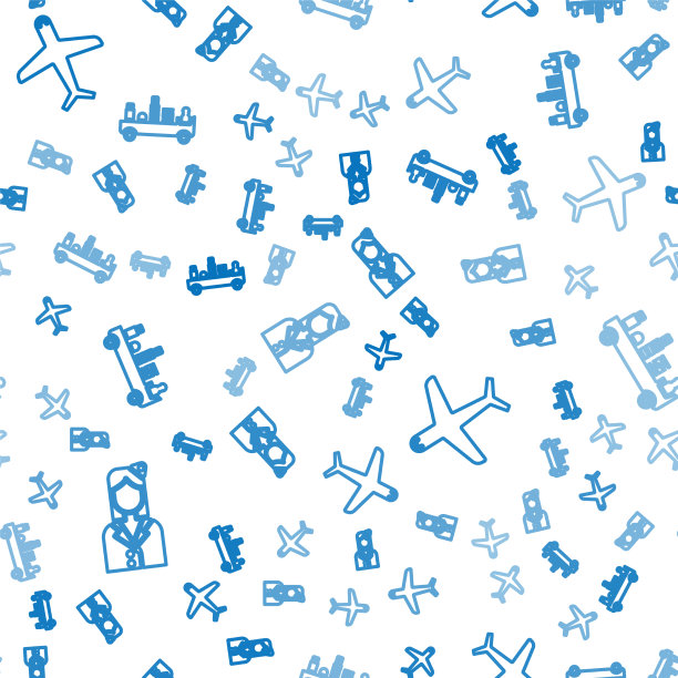 设定空中小姐飞机和机场的等距图片下载