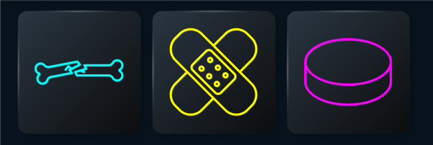 固定线人骨折骨冰球和图片下载