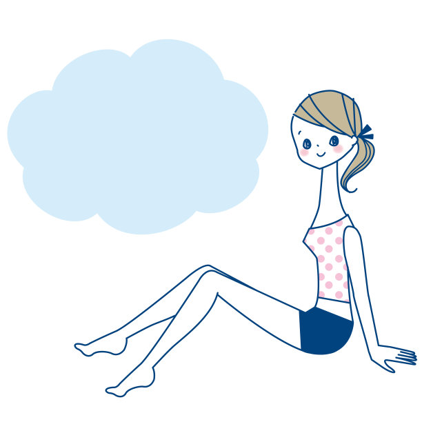 一个侧着身子，穿着背心和短裤的年轻女子图片下载