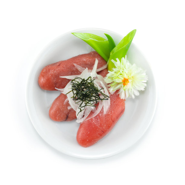 门太子日式塔拉鱼子配洋葱片和海带味道好图片下载