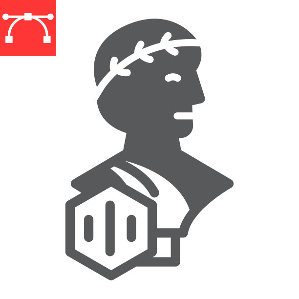 希腊雕像与NFT字形图标图片下载