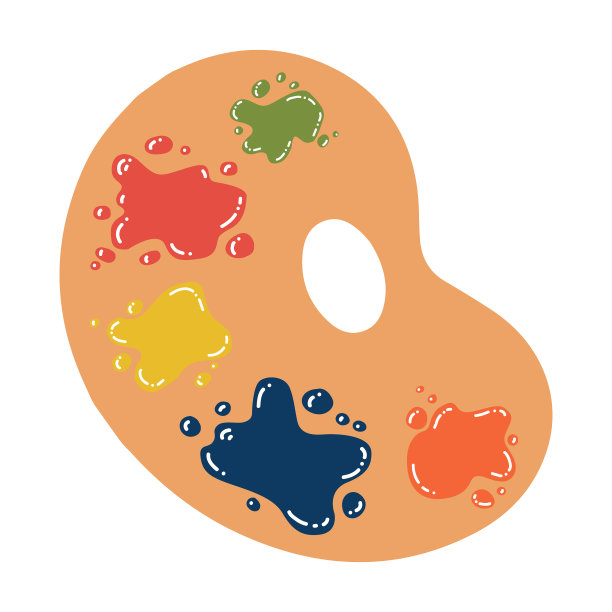 色斑在调色板上涂上柔和的颜色图片下载