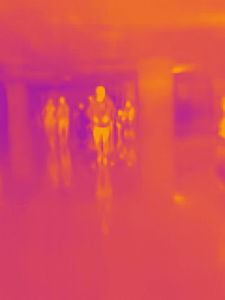 医院里等待注射的男子热成像图图片下载