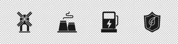 风机厂设置电动汽车充电图片下载