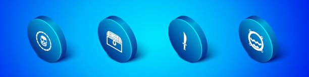 设置海盗硬币剑船的舷窗等距图片下载