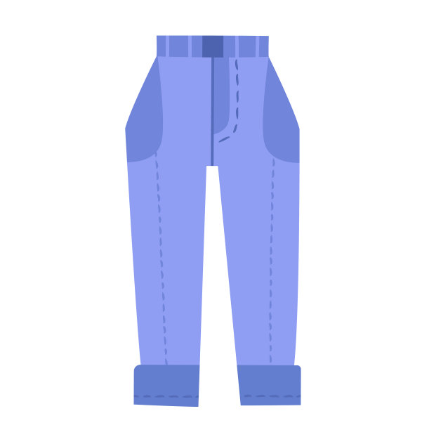 可爱的亮蓝色休闲牛仔裤图片下载