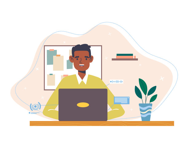 男性角色是作为一个自由职业者网络工作图片下载