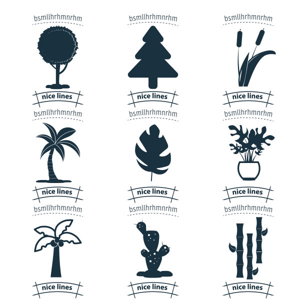 树的图标设置与竹子树大麻叶图片下载