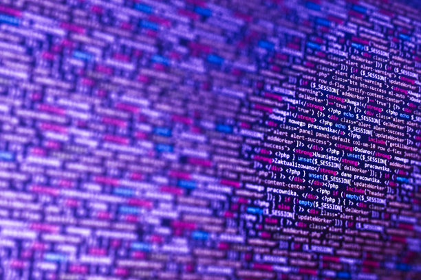 PHP web编程源代码。抽象的代码的背景。软件开发WWW。软件背景。监控网站代码图片下载