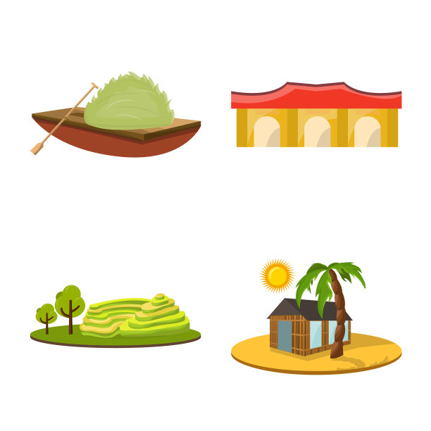 孤立的物体旅行和国家标志图片下载