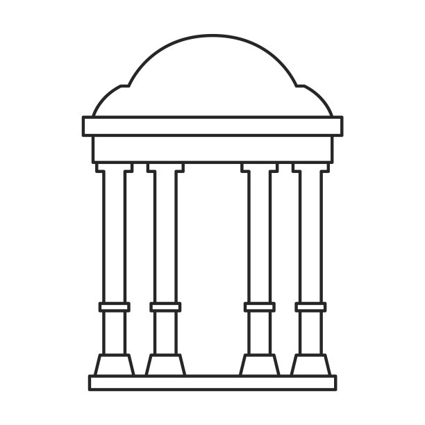 凉亭木制轮廓图标图片下载