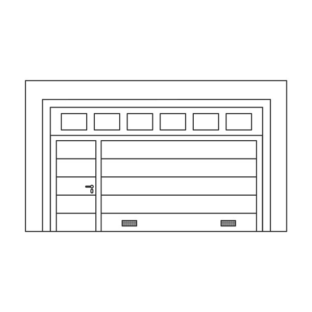 门车库轮廓图标图片下载