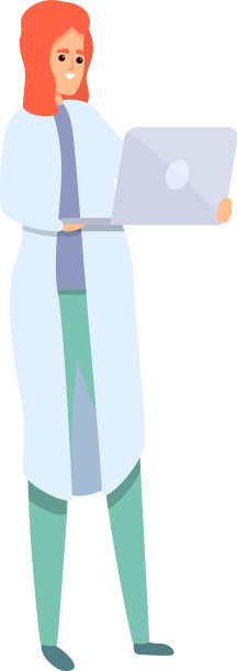 笔记本电脑研究科学家图标卡通风格图片下载