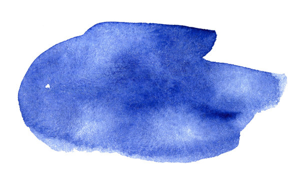 蓝色水彩手绘颜料在白纸上纹理纹理。抽象水彩艺术刷画飞溅背景图片下载
