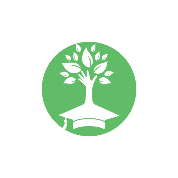 毕业帽和手树标志标志图片下载