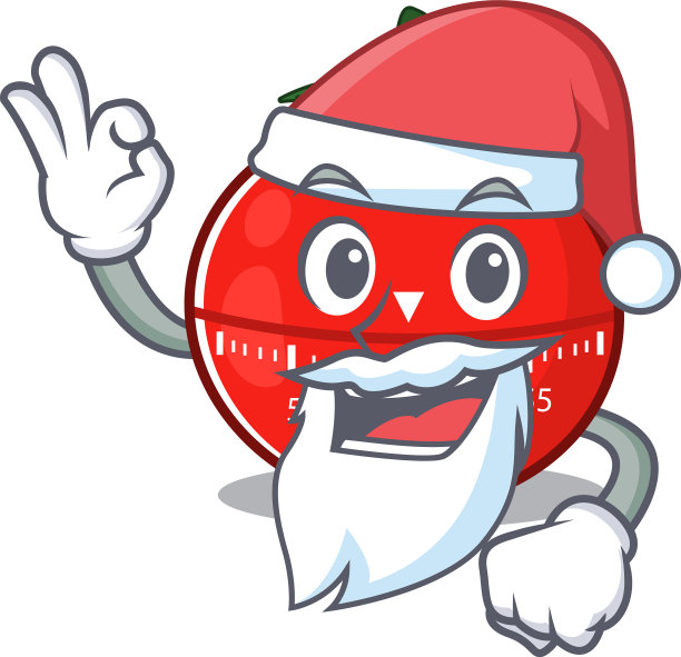 番茄厨房计时器圣诞老人可爱的手指图片下载