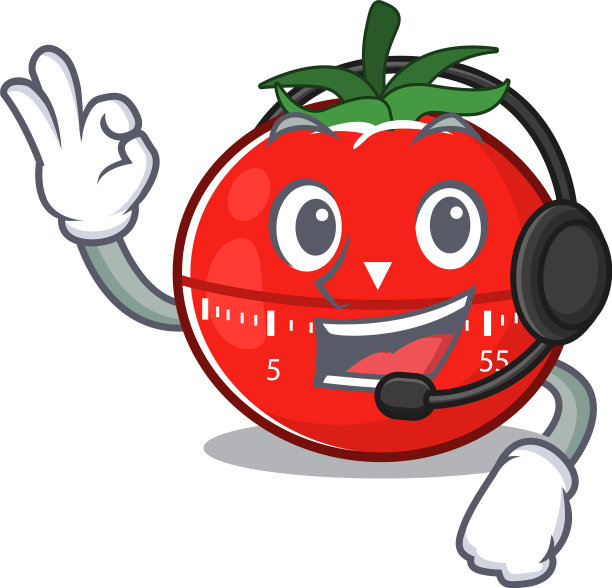 番茄厨房定时器漫画人物概念图片下载