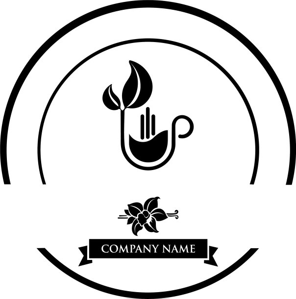茶叶标志模板标志为有机绿茶店图片下载