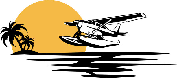 热带日落标志夏季假期图片下载