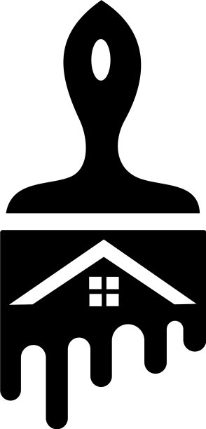 家居装修图标房屋涂装标志设计图片下载