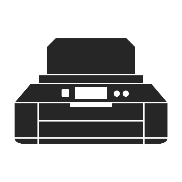 打印机办公室黑色图标图片下载