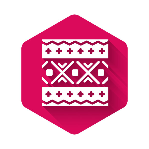 白色乌克兰民族图案为刺绣图标图片下载