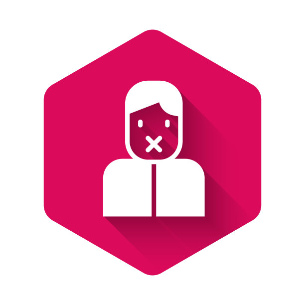 白人审查和自由言论概念图标图片下载